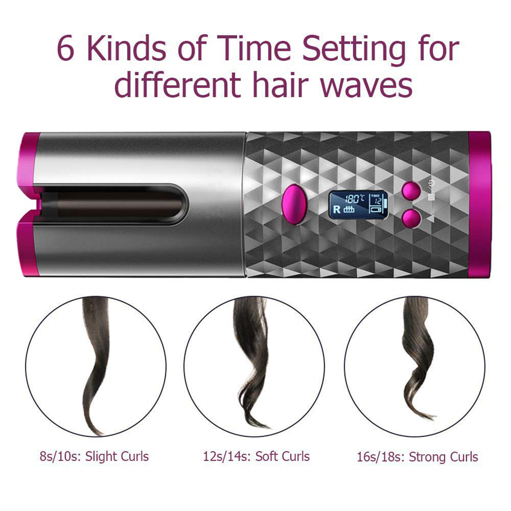 Portable Cordless Automatic Hair Curler Iron